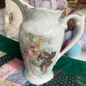 Vintage Hand painted china pitcher creamer Thames Japan.